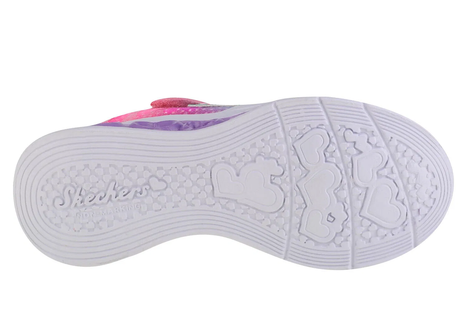 Детские кроссовки для девочек Flutter Heart Lights Skechers, Rosa — фото 4