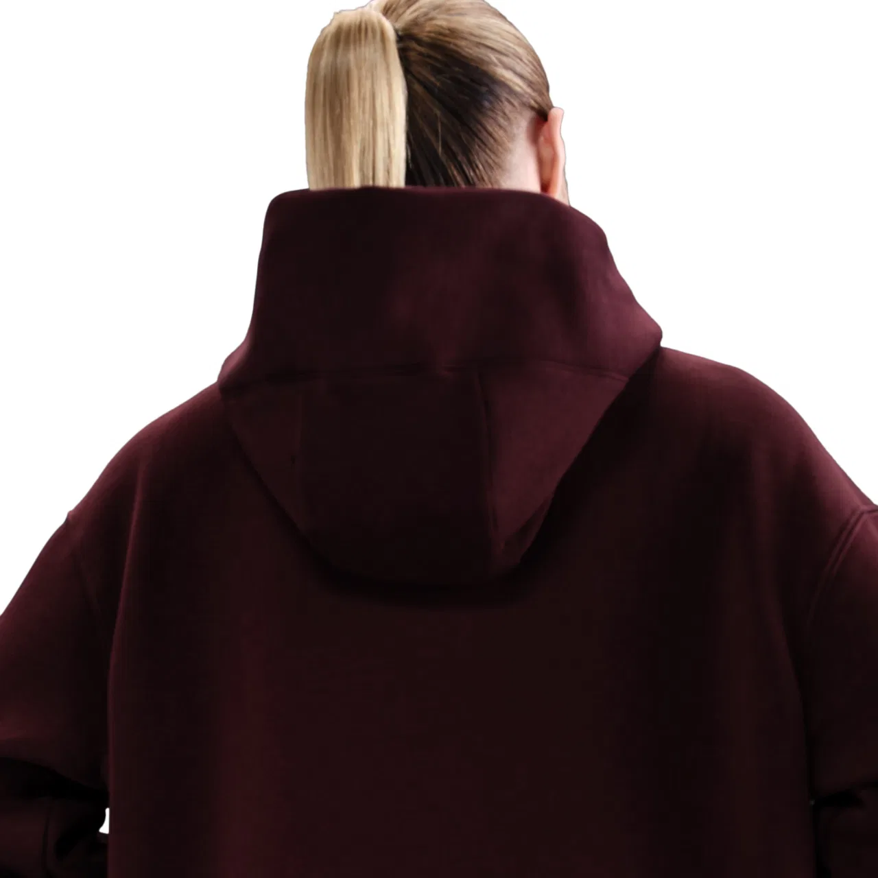 Женское худи Nike Phoenix Fleece Long Sleeve Full-Zip, цвет Burgundy Crush/Sail — фото 2
