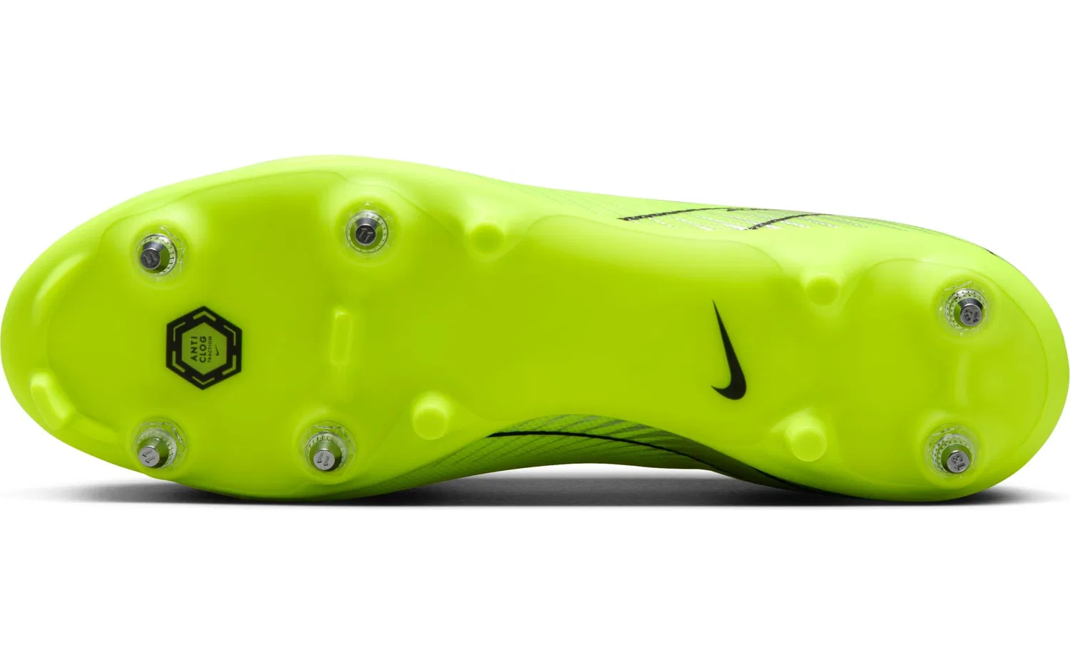 Детские бутсы для девочек с улучшенной амортизацией NIKE Mercurial Superfly 10 Academy Sg-pro, Volt Black — фото 4