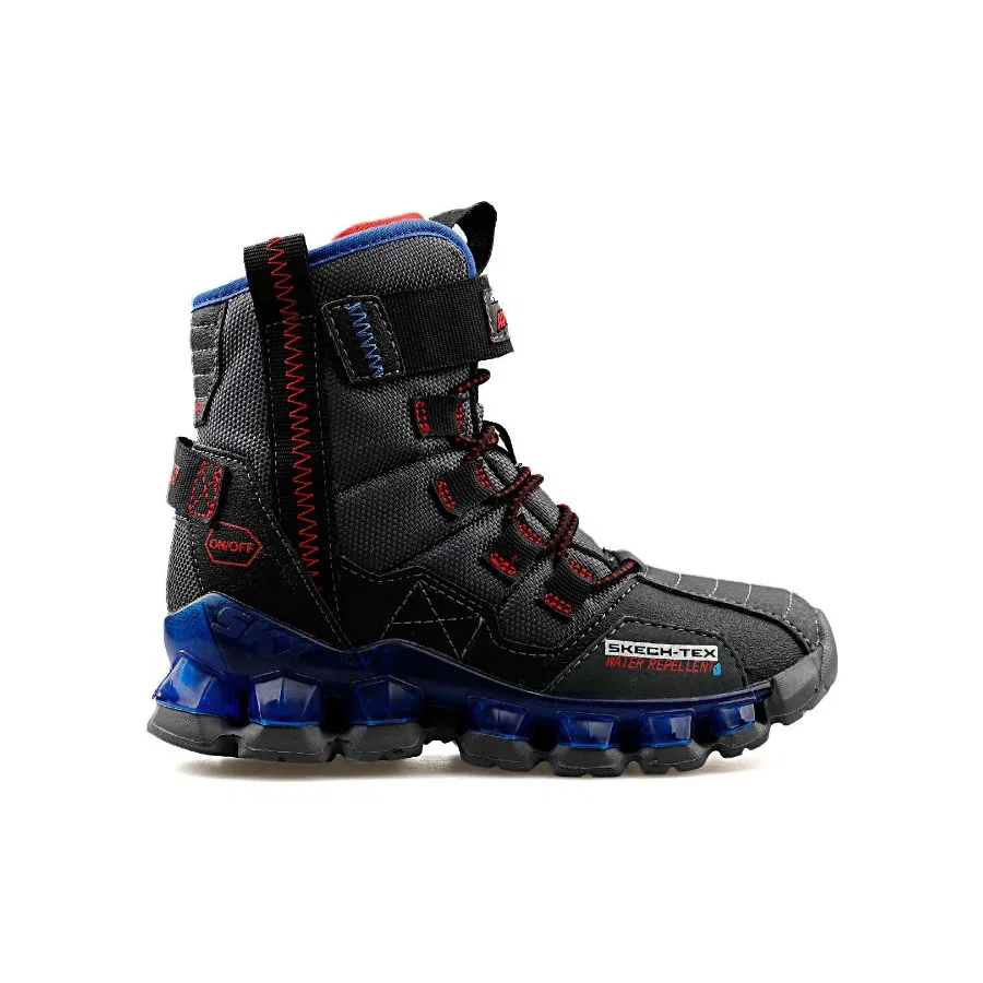 Ботинки с подсветкой Flashpod-Power Breeze Skechers, Серо-красный