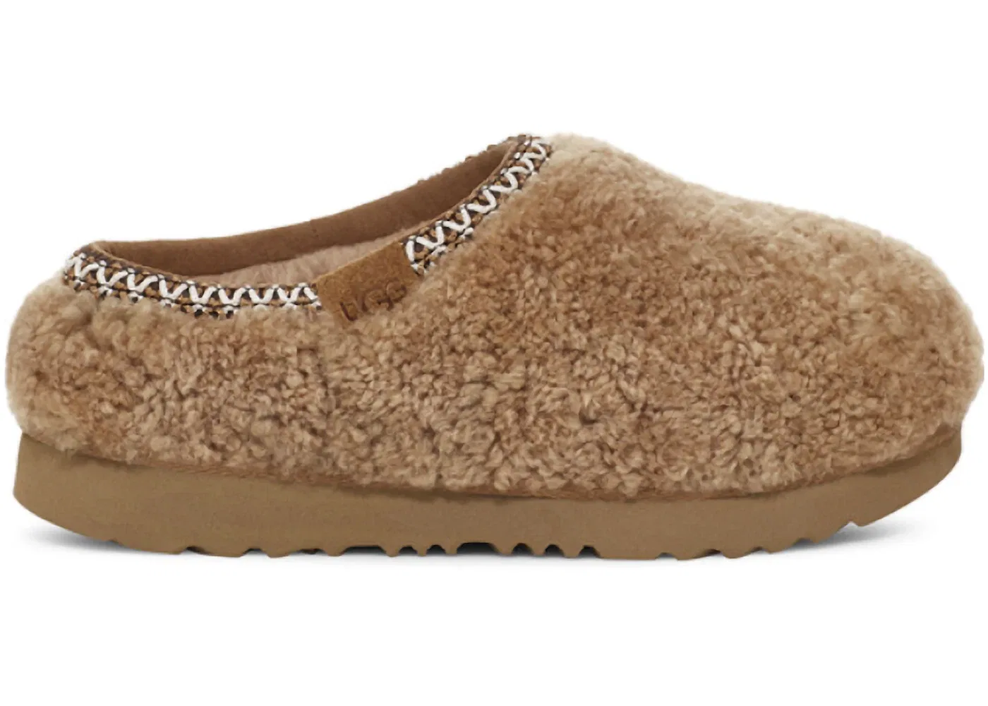 Детские тапочки с завитками UGG Tasman Maxi Curly Slipper, Chestnut
