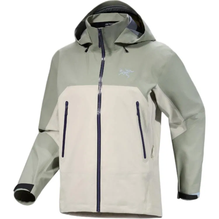 Ветровка Colorblock Hooded Jacket, Arcteryx, Rock Gray Green/Driftwood White/Cloud Mist Blue/Headwaters