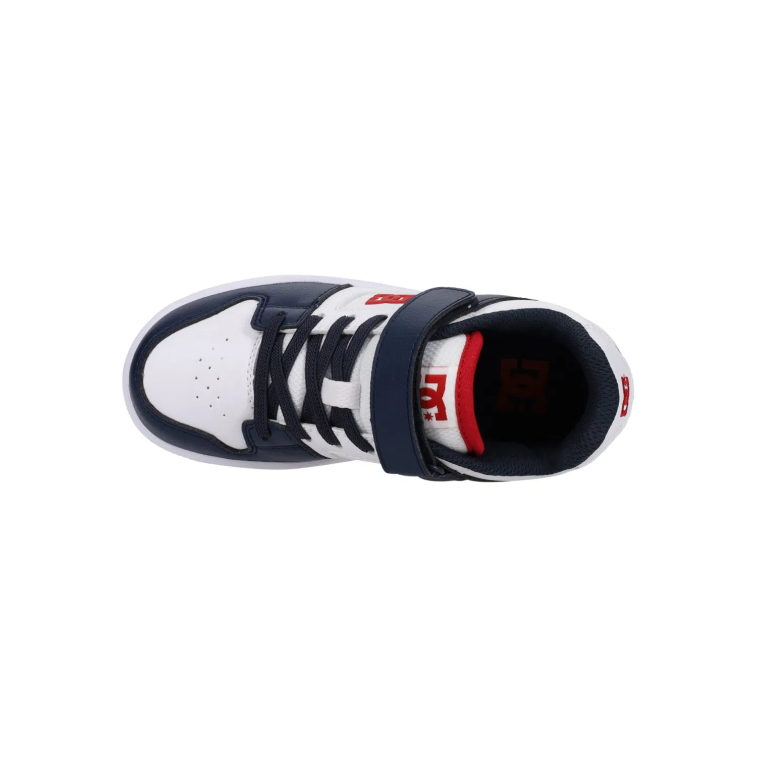 Детские кроссовки с защищенным узором DC Shoes, White/Navy/Red — фото 4