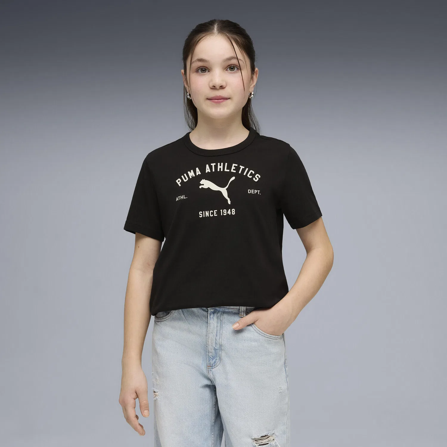 Детская футболка с принтом Class Graphic Puma, Цвет: Schwarz — фото 2