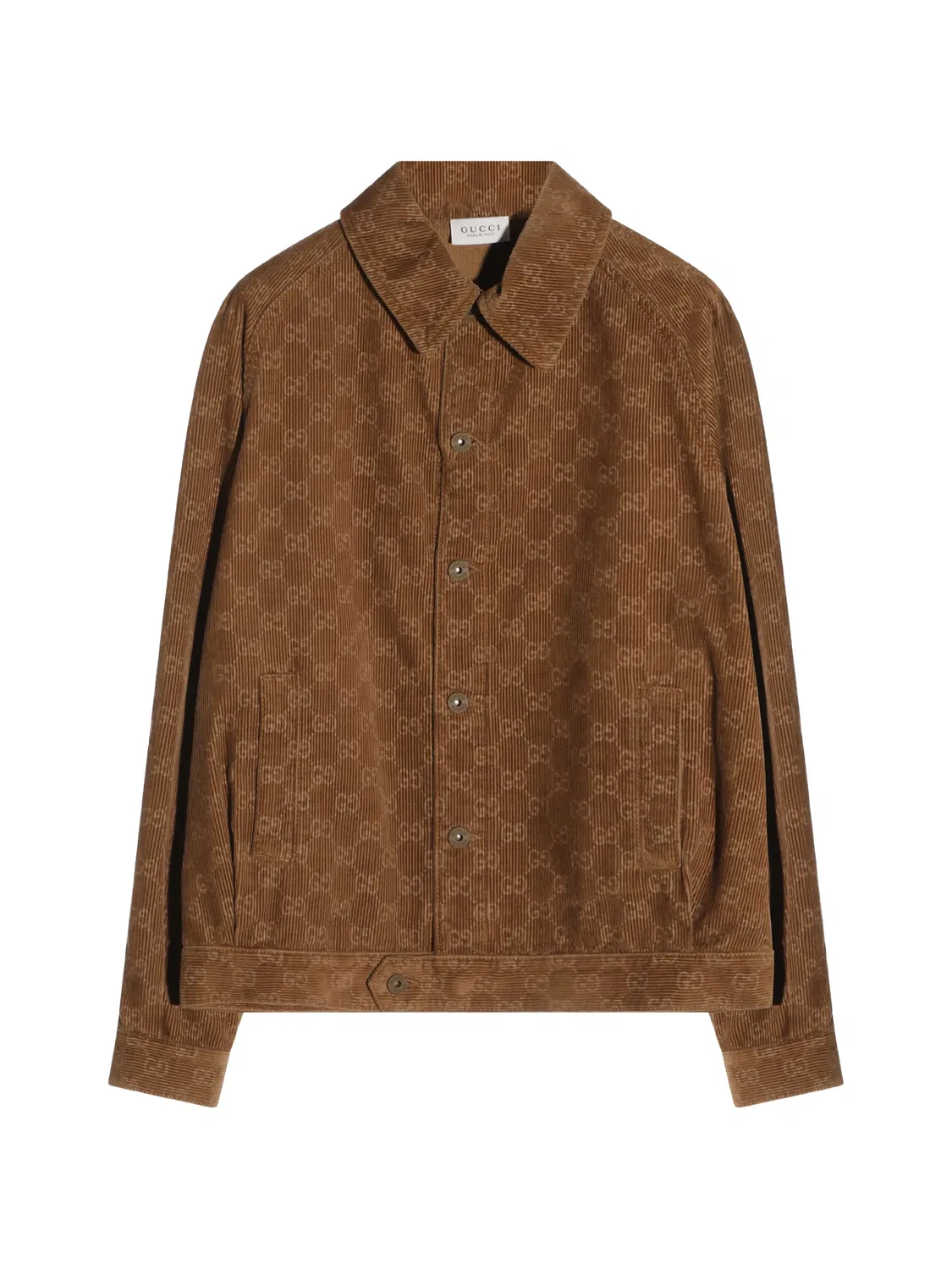 Куртка вельветовая GG Supreme коричневая Gucci, коричневый