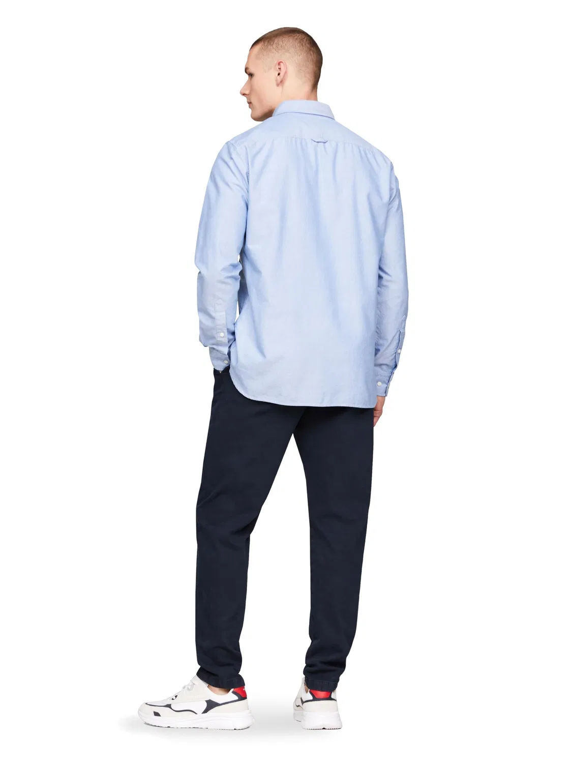 Мужская рубашка с длинным рукавом из льна Tommy Hilfiger, Blue Shirt — фото 3
