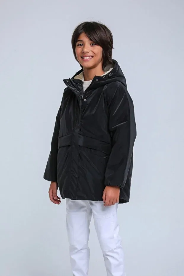 Детское пальто для мальчиков с вышивкой Shadow Premium Core Hausekids, Black
