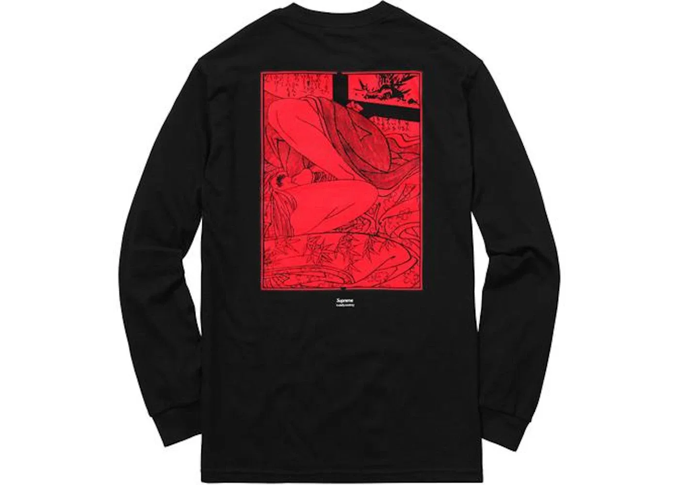 Мужская футболка с длинным рукавом Supreme LS Tee, Black — фото 2