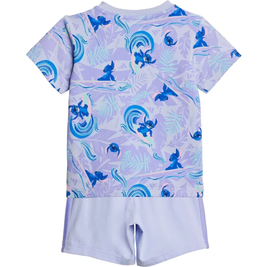 Комплект футболка и шорты с принтом Stitch adidas Disney Lilo & Stitch, Фиолетовый — фото 4
