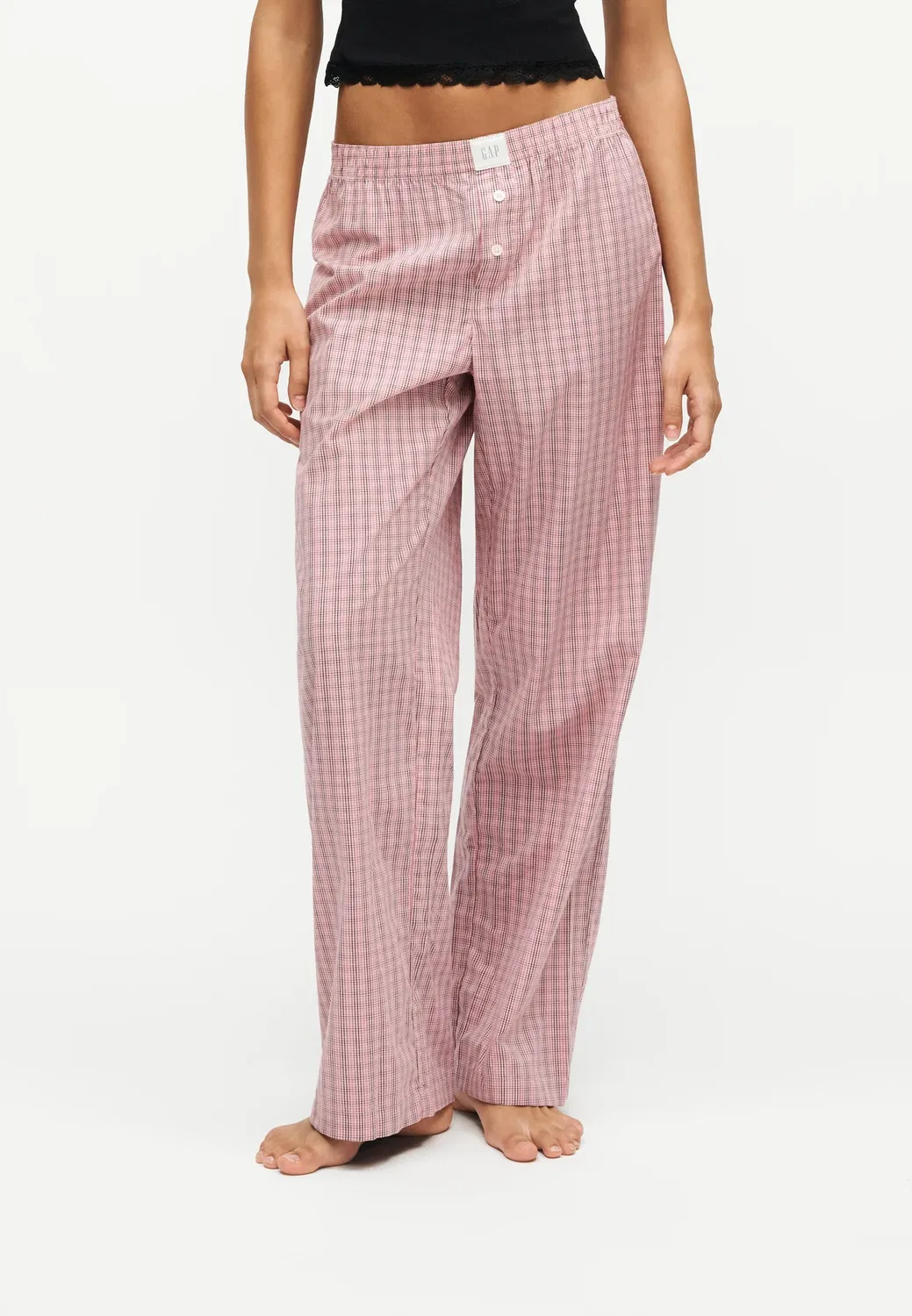 Брюки с логотипом - пижамные штаны Gap, Pink