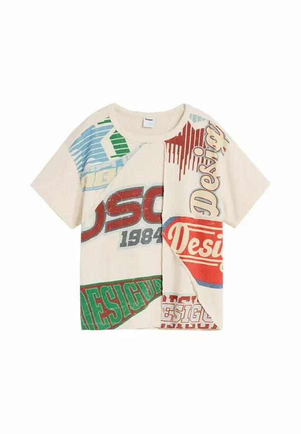 Футболка с напечатанным логотипом - футболка с принтом Desigual, белый — фото 2