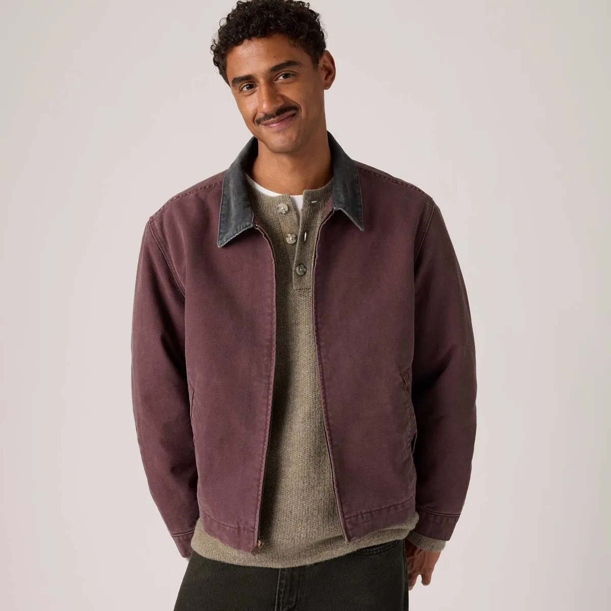 Куртка Castro с полной застежкой-молнией и подкладкой Levi's, Allspice Sky - Brown