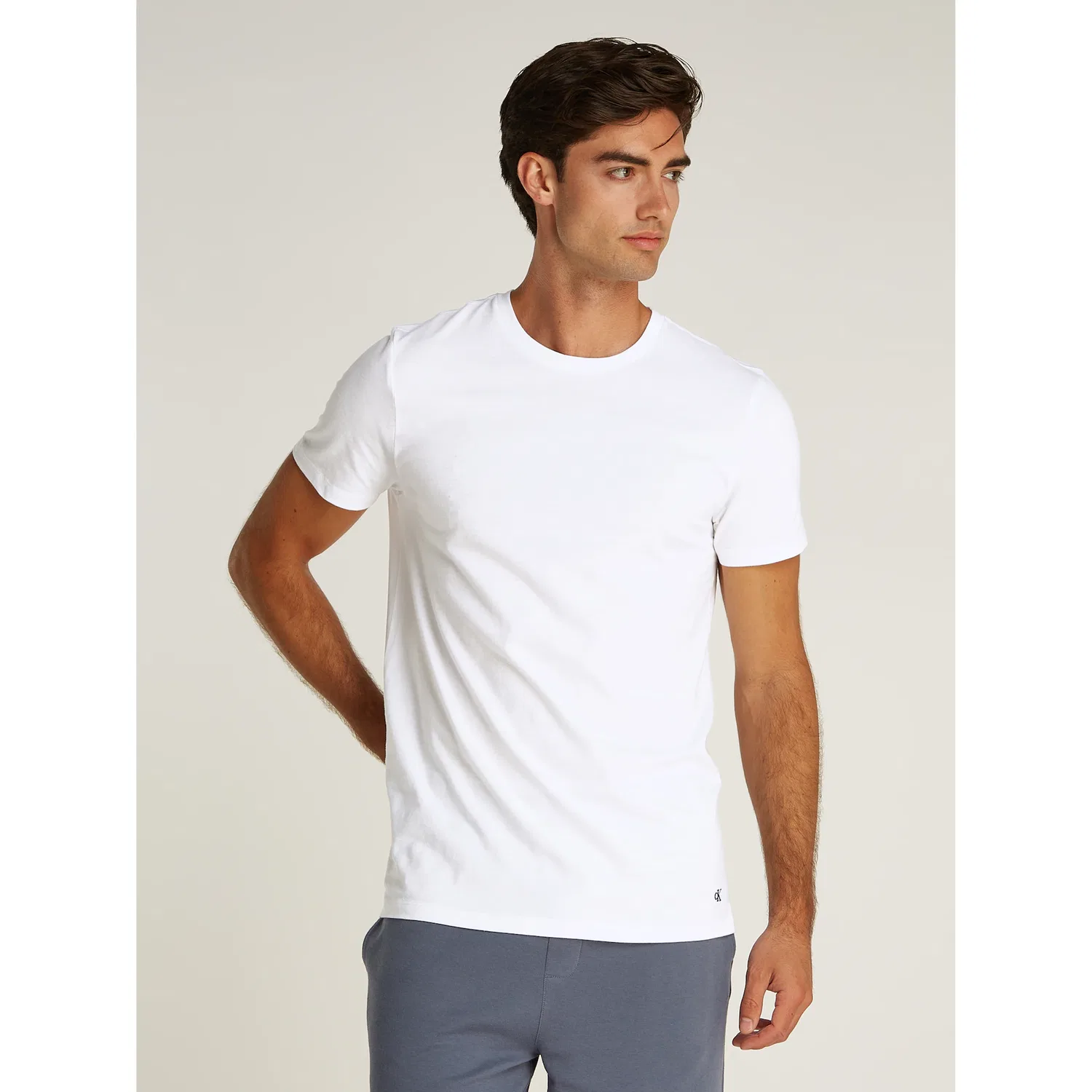 Детские хлопковые футболки с круглым вырезом Calvin Klein Underwear, White — фото 2