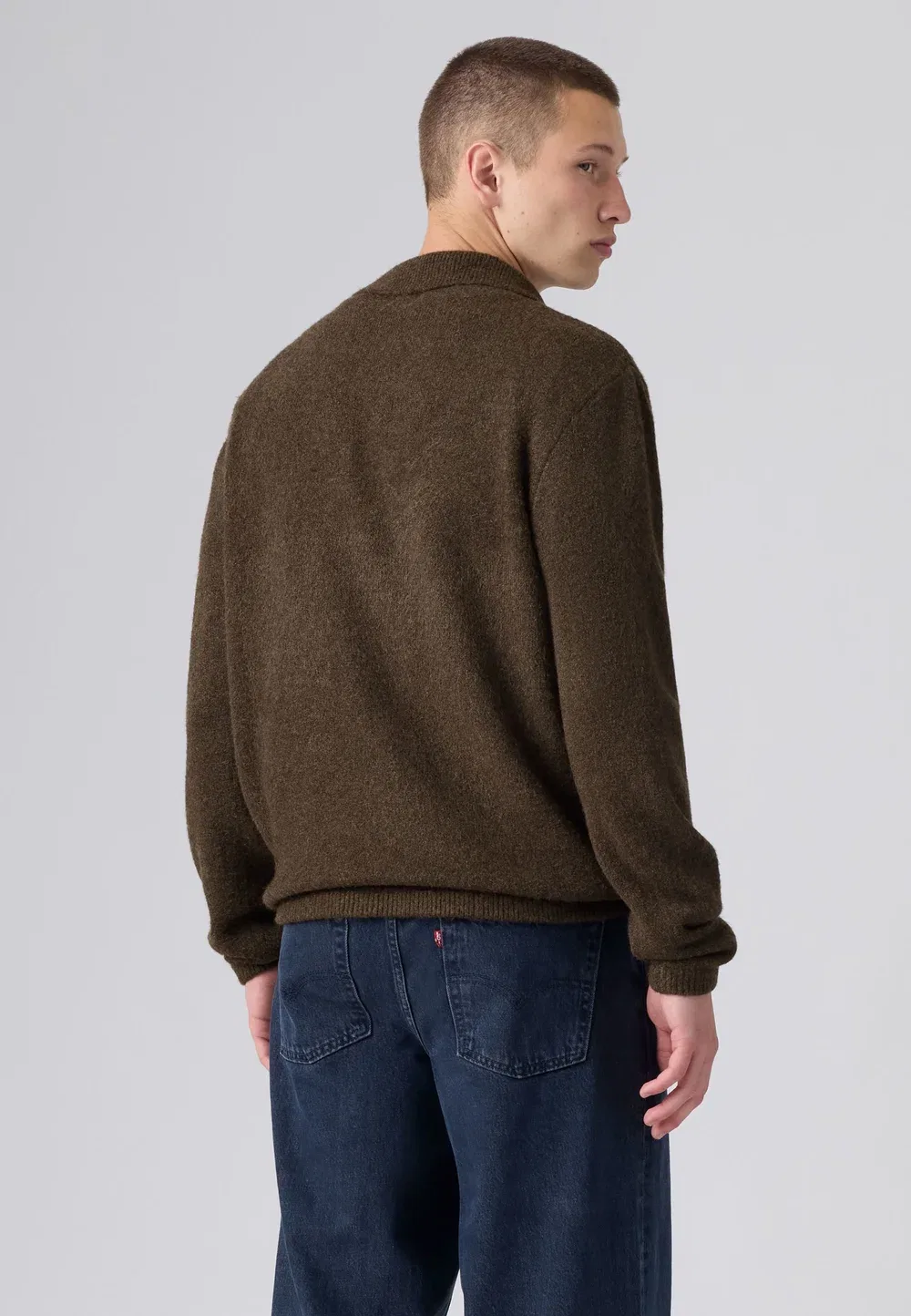 Свитер Boulder с воротником и застежкой-молнией до середины груди Levi'S, Hot Fudge Heather — фото 3