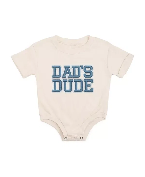 Детский комбинезон для мальчиков с коротким рукавом Dad's Dude Patch Sweet Wink, Natural