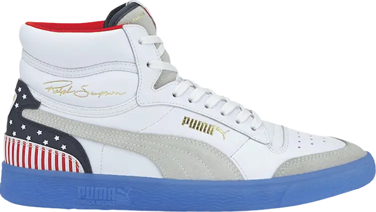 

Кроссовки Puma Ralph Sampson Mid 4th of July, белый, Белый;серый, Кроссовки Puma Ralph Sampson Mid 4th of July, белый