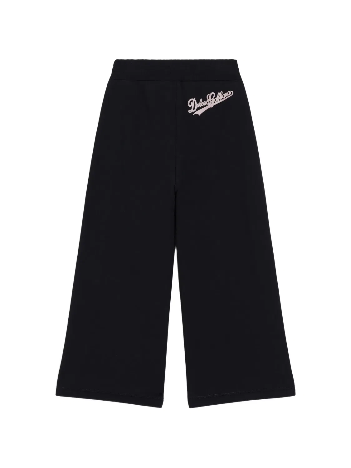 Брюки для девочки хлопковые с логотипом синие Dolce & Gabbana, синий — фото 2