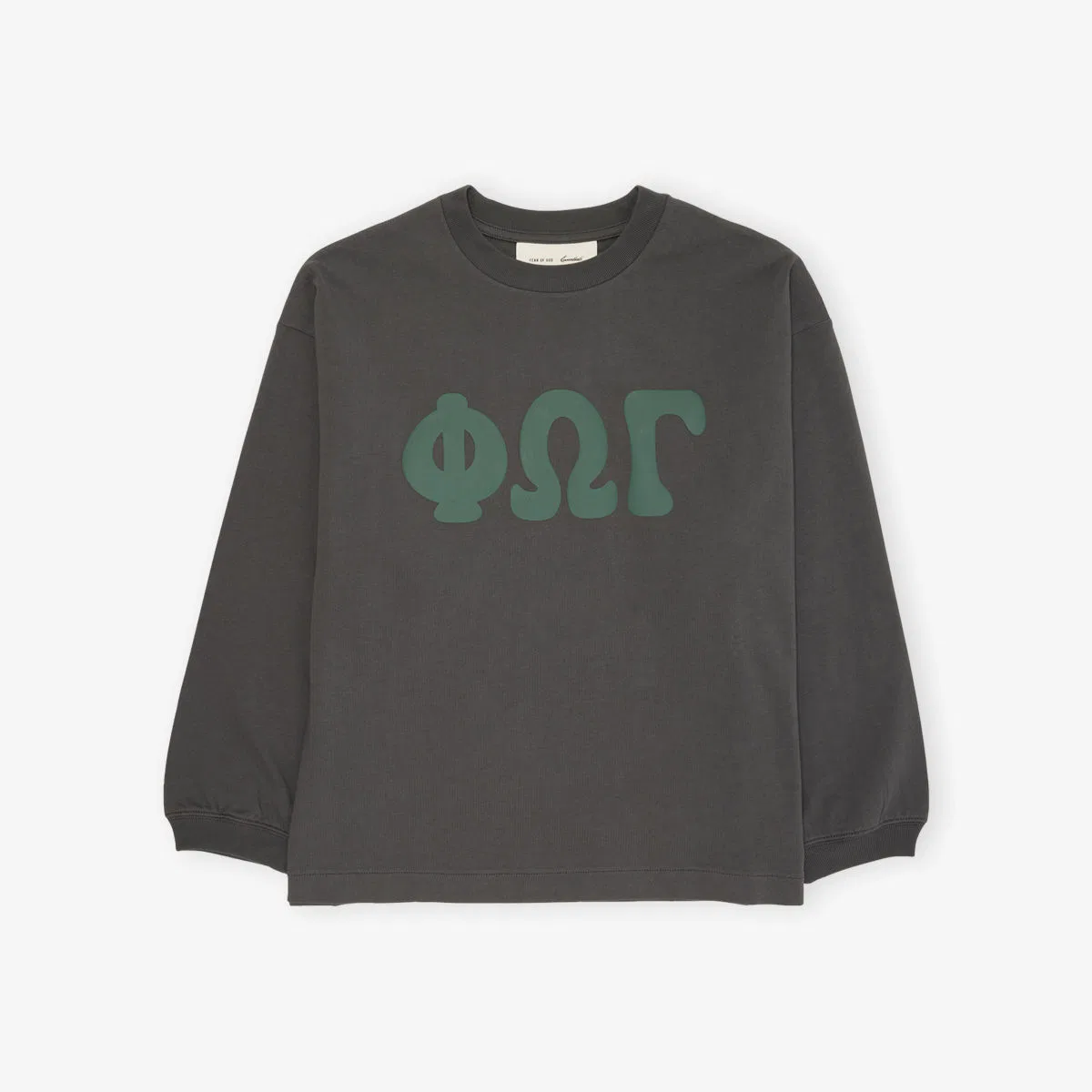 Футболка с длинными рукавами из хлопкового трикотажа Merch, размер 2-14 лет Fear Of God Essentials, серый
