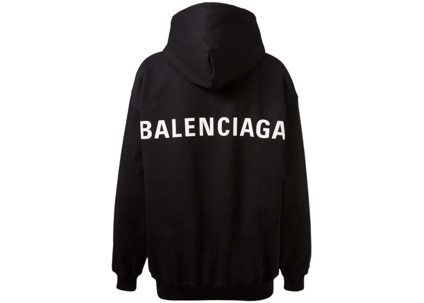 Мужской худи с логотипом на спине Classic Middle Back Logo Balenciaga, Black
