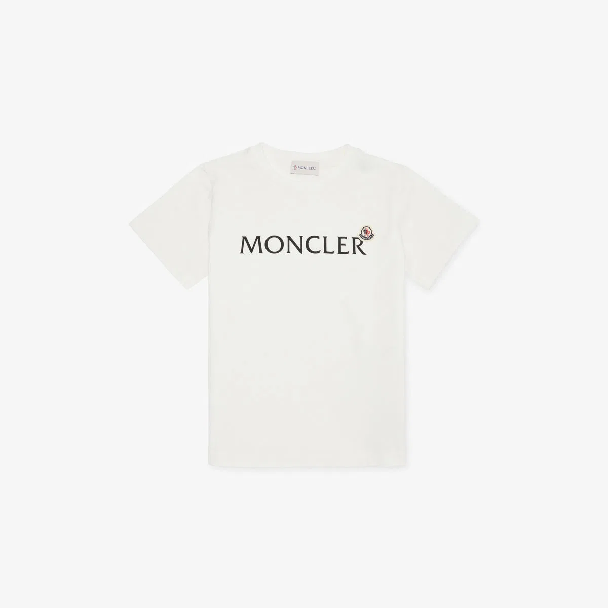 Хлопковая футболка с логотипом (4-10 лет) Moncler, натуральный