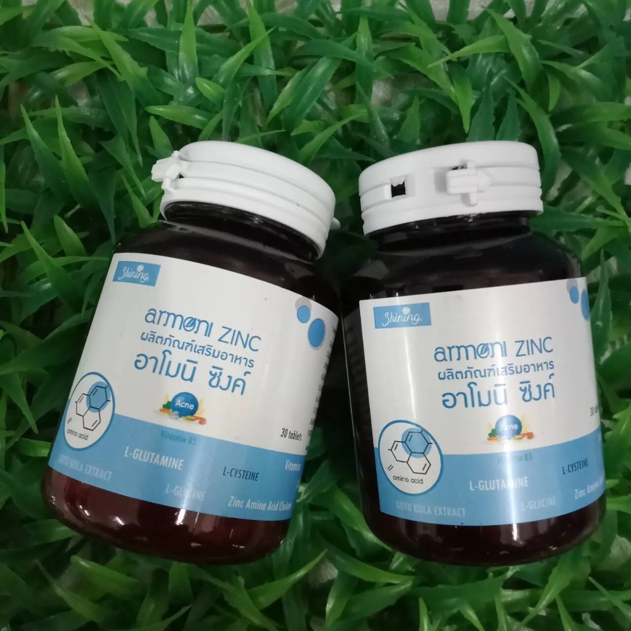 

Набор пищевых добавок Shining L-gluta Armoni Monica sync armoni zinc shining in a package, 30 таблеток, 2 шт