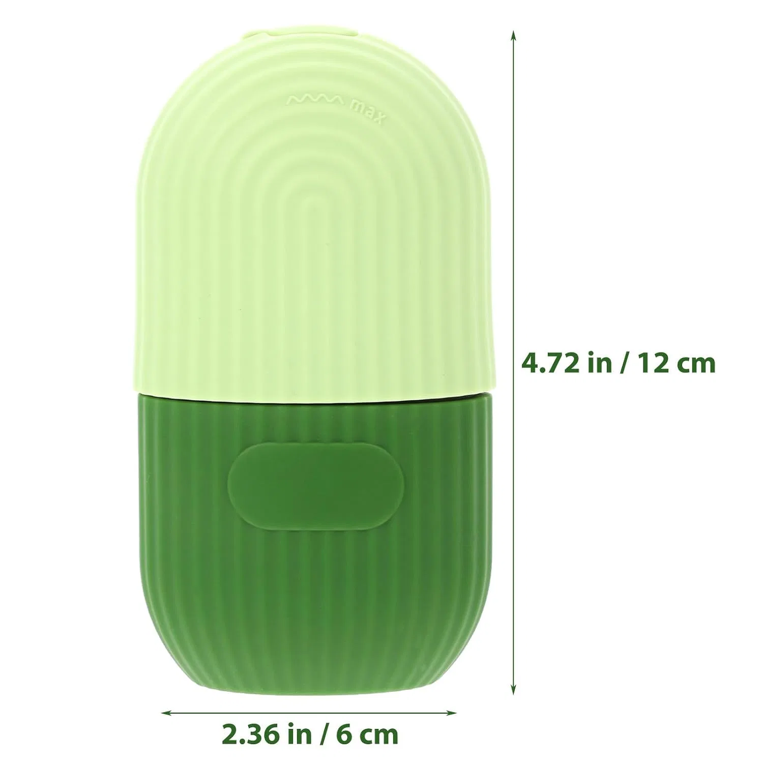 Ледяной ролик для лица Silikon, VICASKY, 12x6x5 см, Green — фото 2