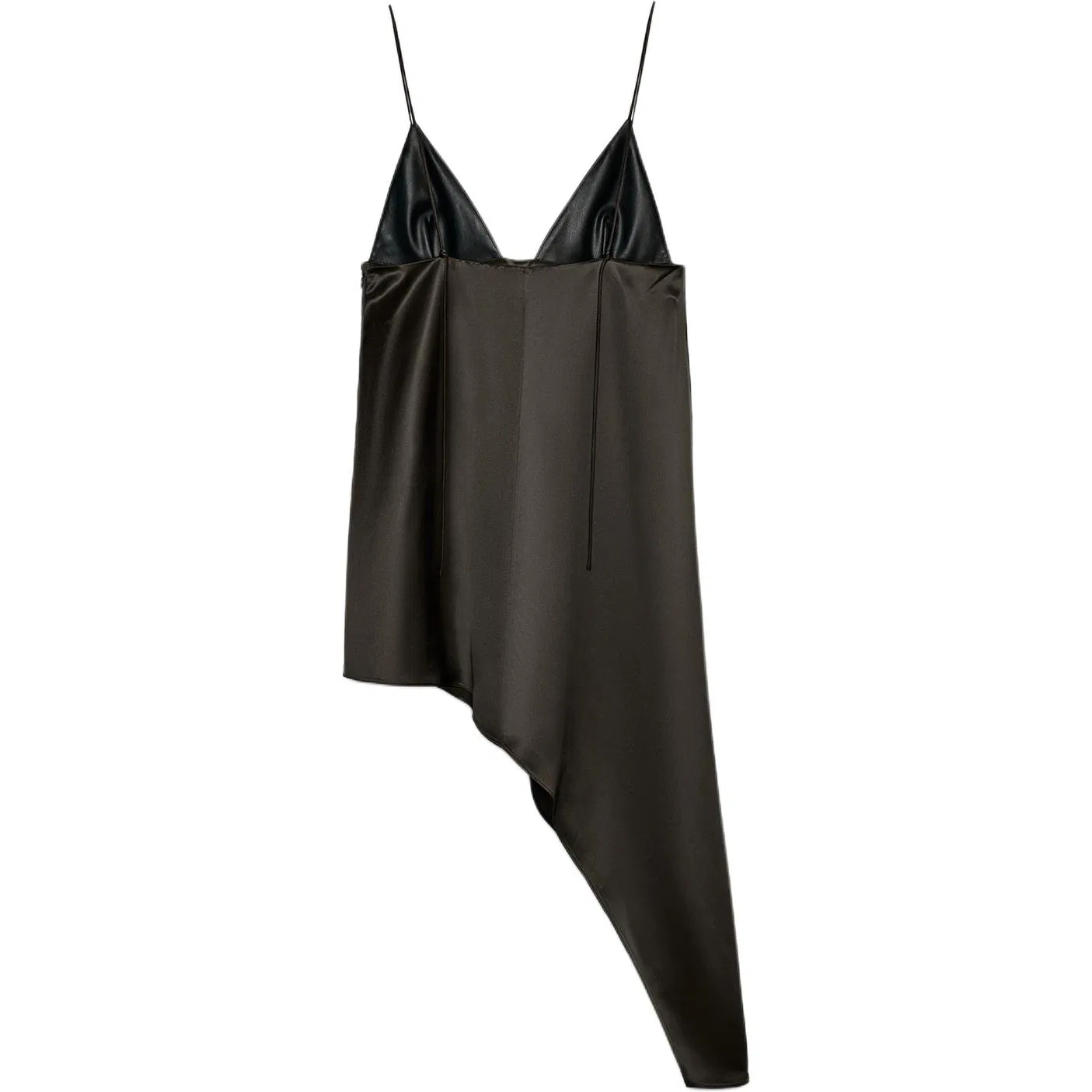 Женская майка-комбинация с бретельками ZW Series ZARA, Chocolate — фото 3