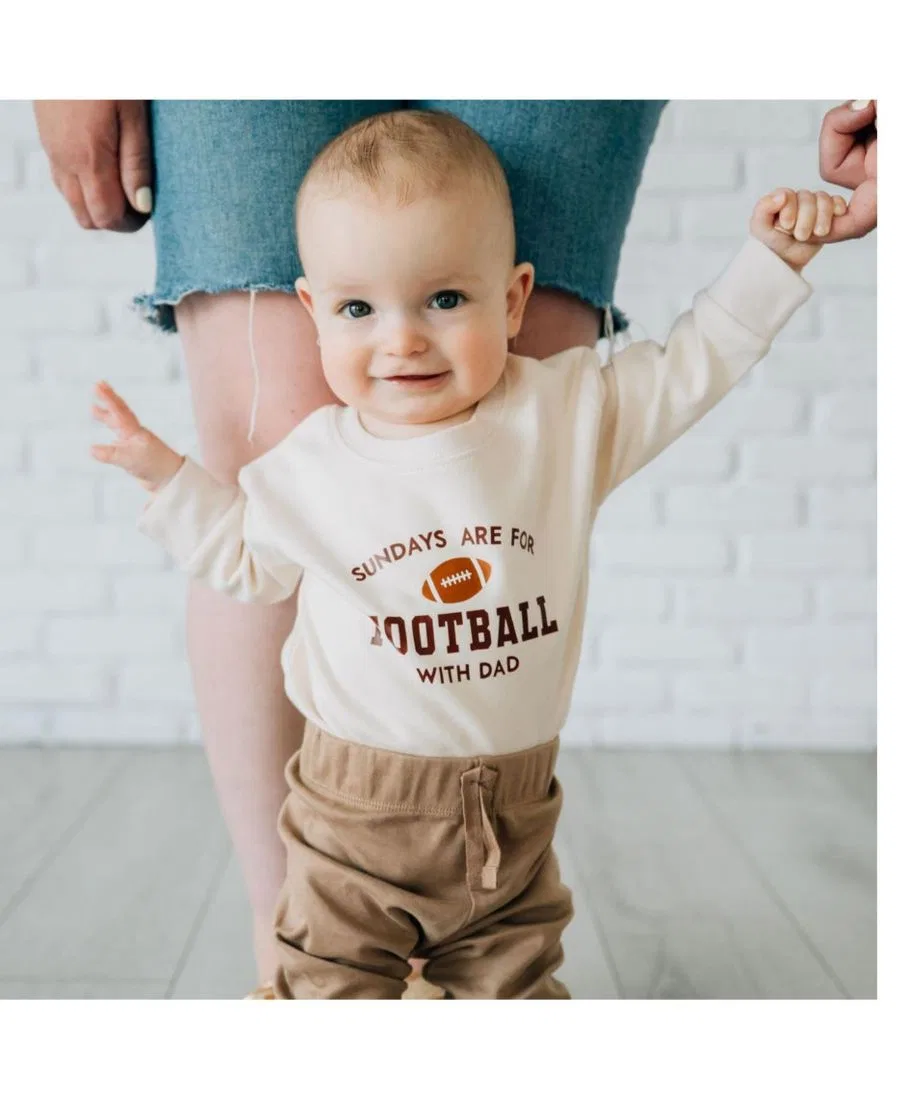 Боди-комбинезон с длинным рукавом Sundays Are For Football Sweet Wink, Natural — фото 2