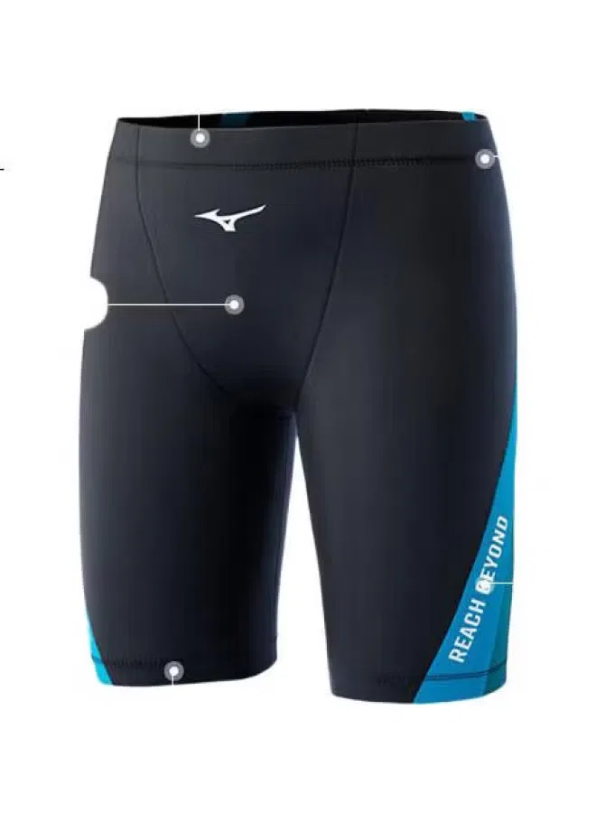 Шорты для плавания детские с 3D-кроем, модель 422, Mizuno, черный — фото 3