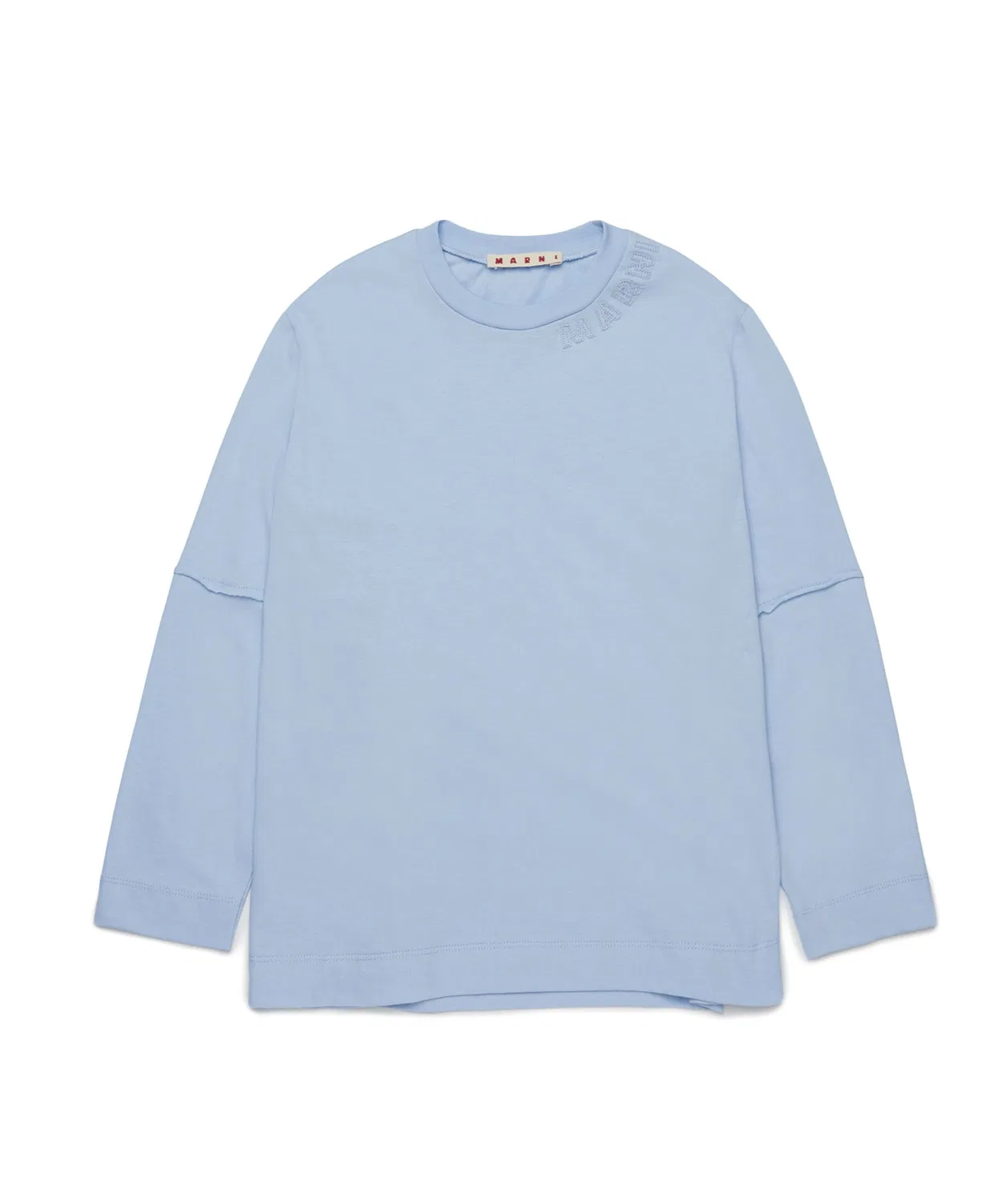 Детская футболка с коротким рукавом с принтом Color Logo MARNI, Light Blue