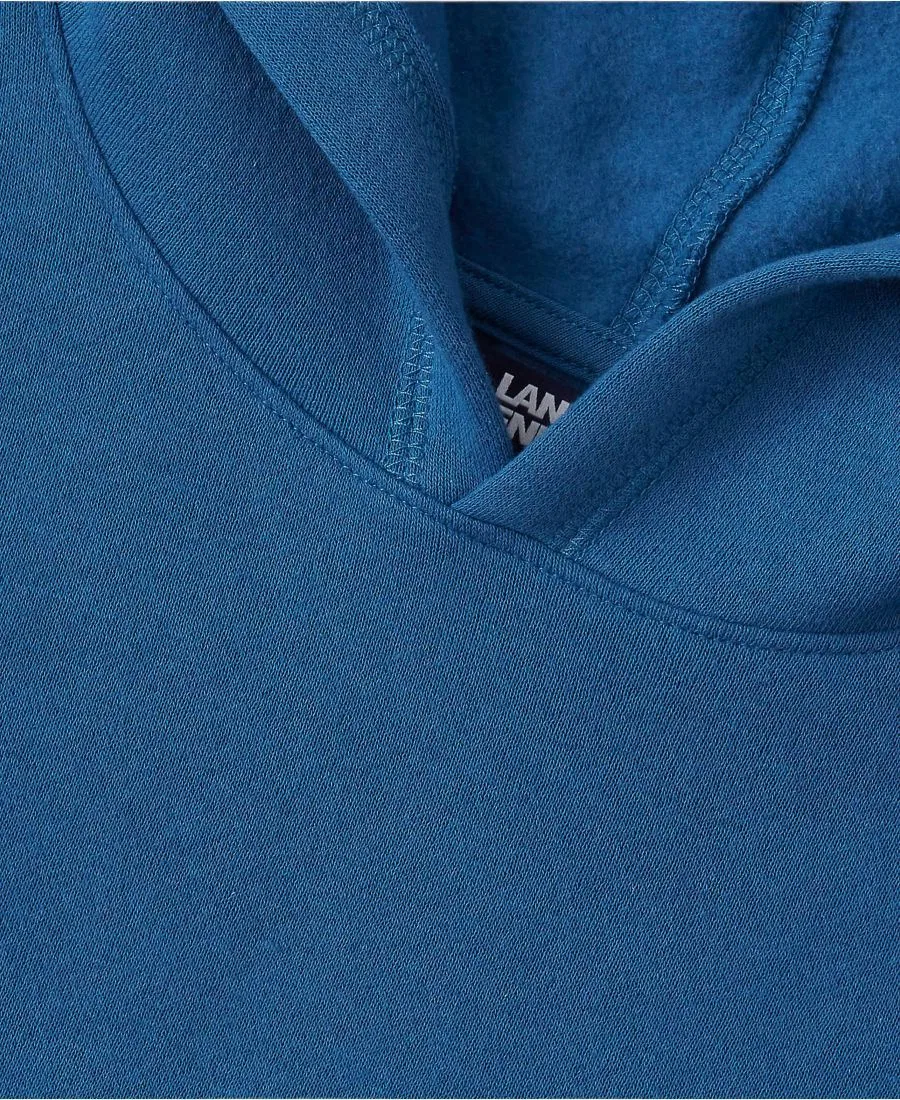 Детский худи из флиса с капюшоном и карманом-кенгуру, Husky Fleece Pullover Hoodie Lands' End, Dark Blue — фото 3