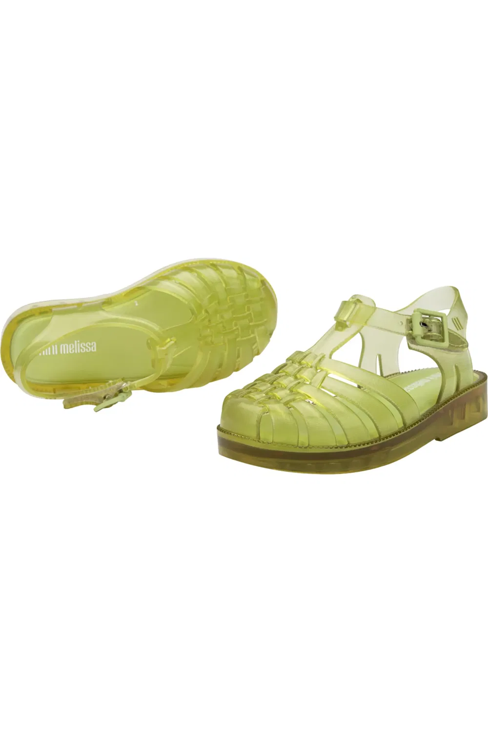 Босоножки детские с плетением Possession Mini Melissa, Transp Green — фото 4