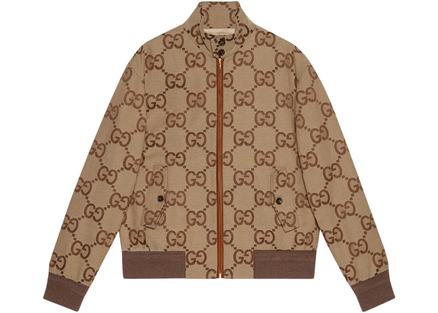 Мужская куртка с принтом Jumbo GG Canvas Gucci, Beige/Ebony