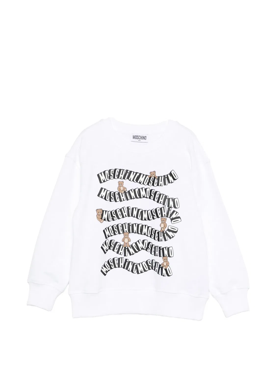 Свитшот с принтом мишки Moschino, белый