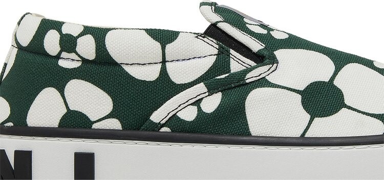 Кроссовки Carhartt WIP x Marni Paw Sneaker Forest Green Floral, зеленый — фото 2