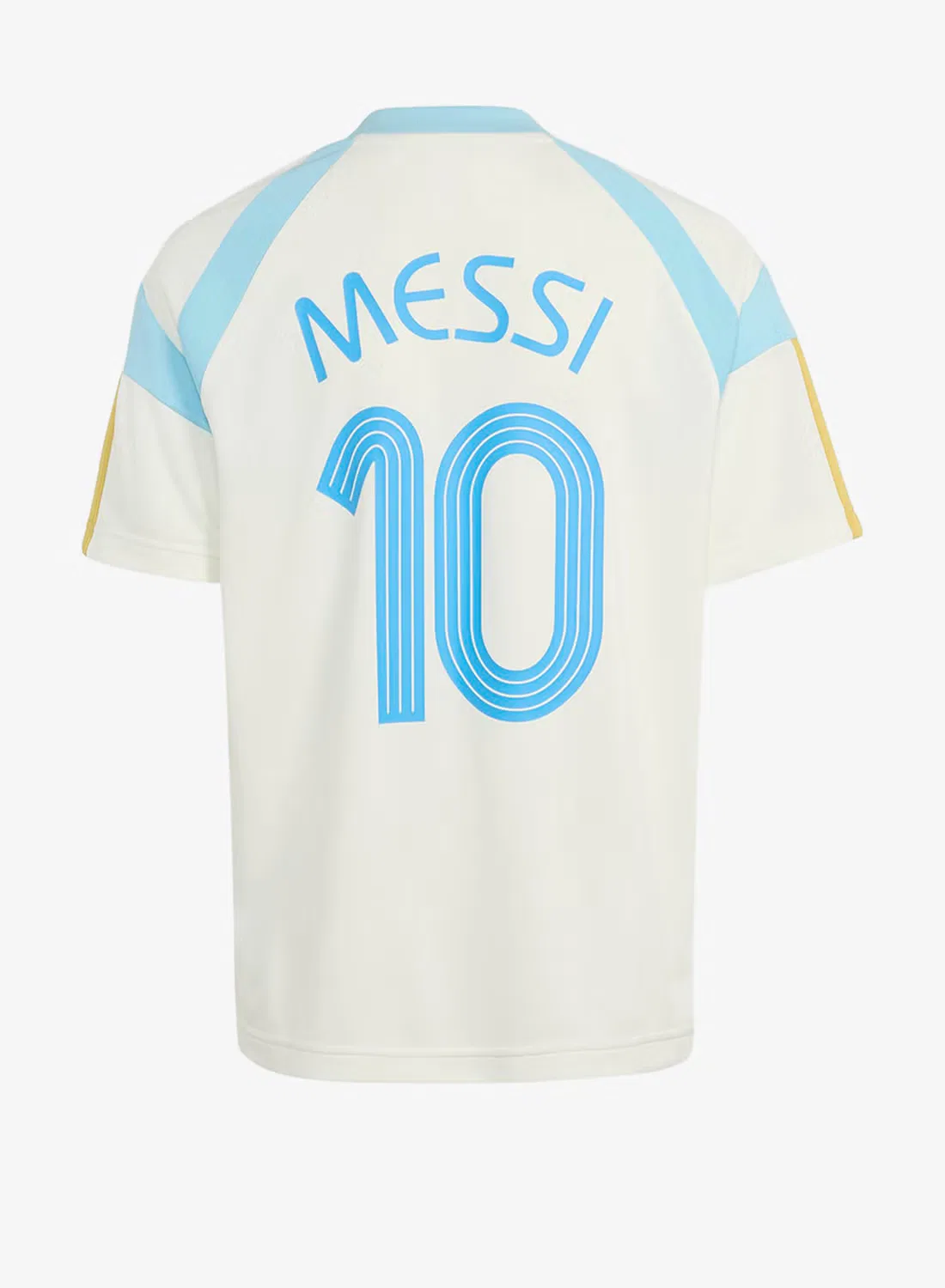 Футболка свободная с принтом Messi House Of Tiro Adidas, белый — фото 2