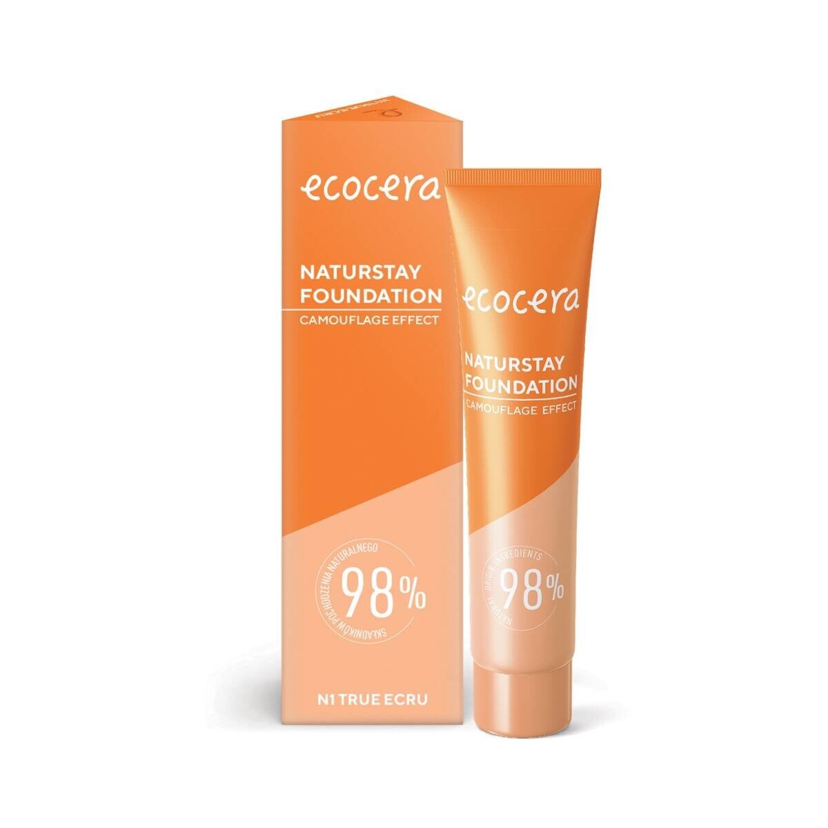 

Ecocera, Naturstay Foundation Natural Foundation - камуфляжный эффект N1 True Ecru, 30мл