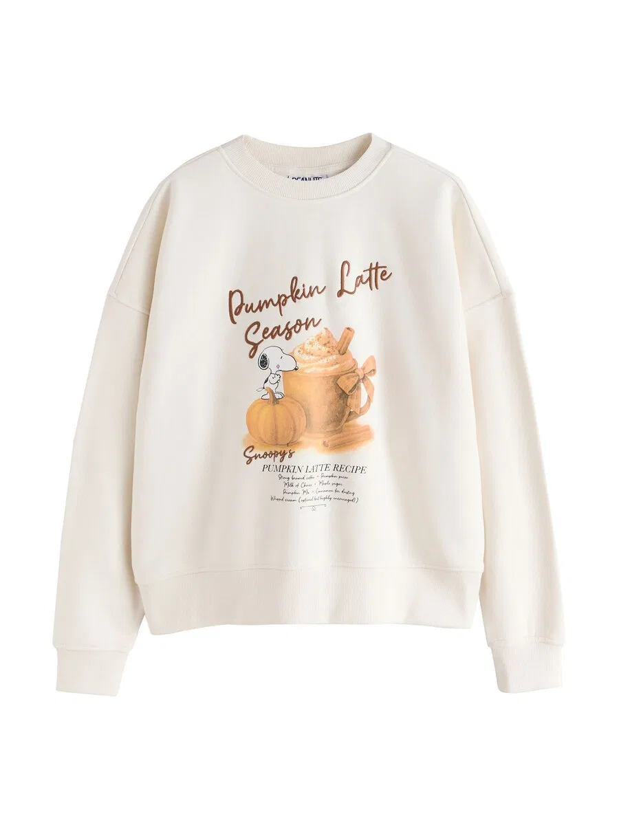 Толстовка Next 'Pumpkin Latte Snoopy Licence' цвета экрю