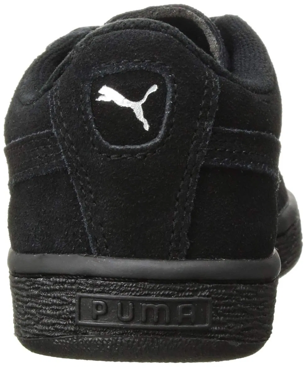 Детские кроссовки для мальчиков с замшей PUMA Suede Classic Kids, Black PUMA Silver — фото 3