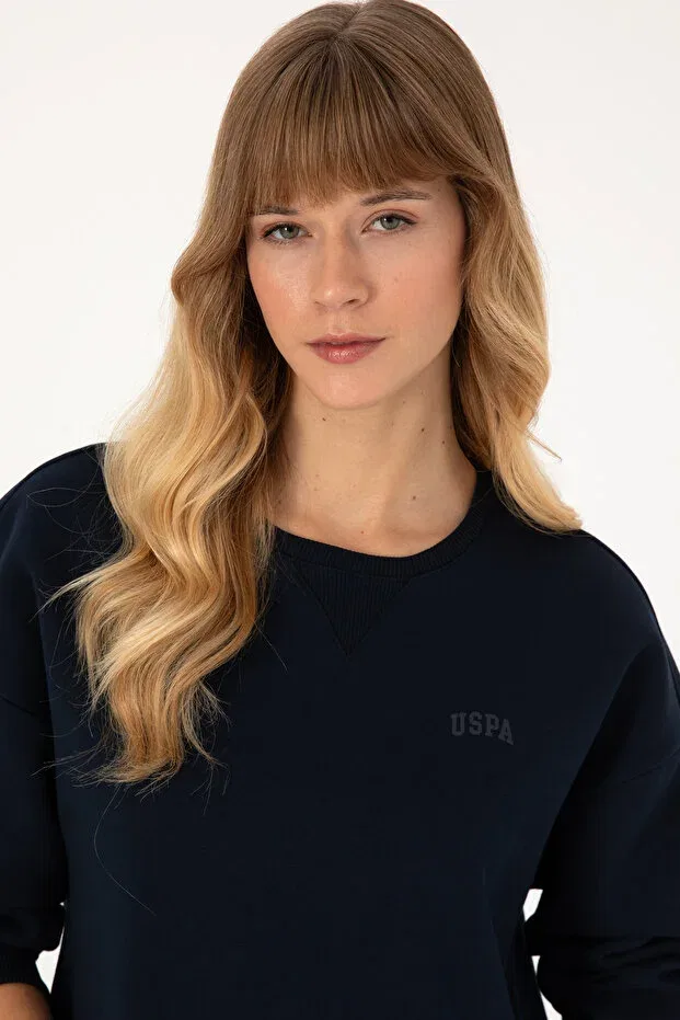 Женские свитшот с длинным рукавом U.S. Polo Assn., Navy Blue — фото 2