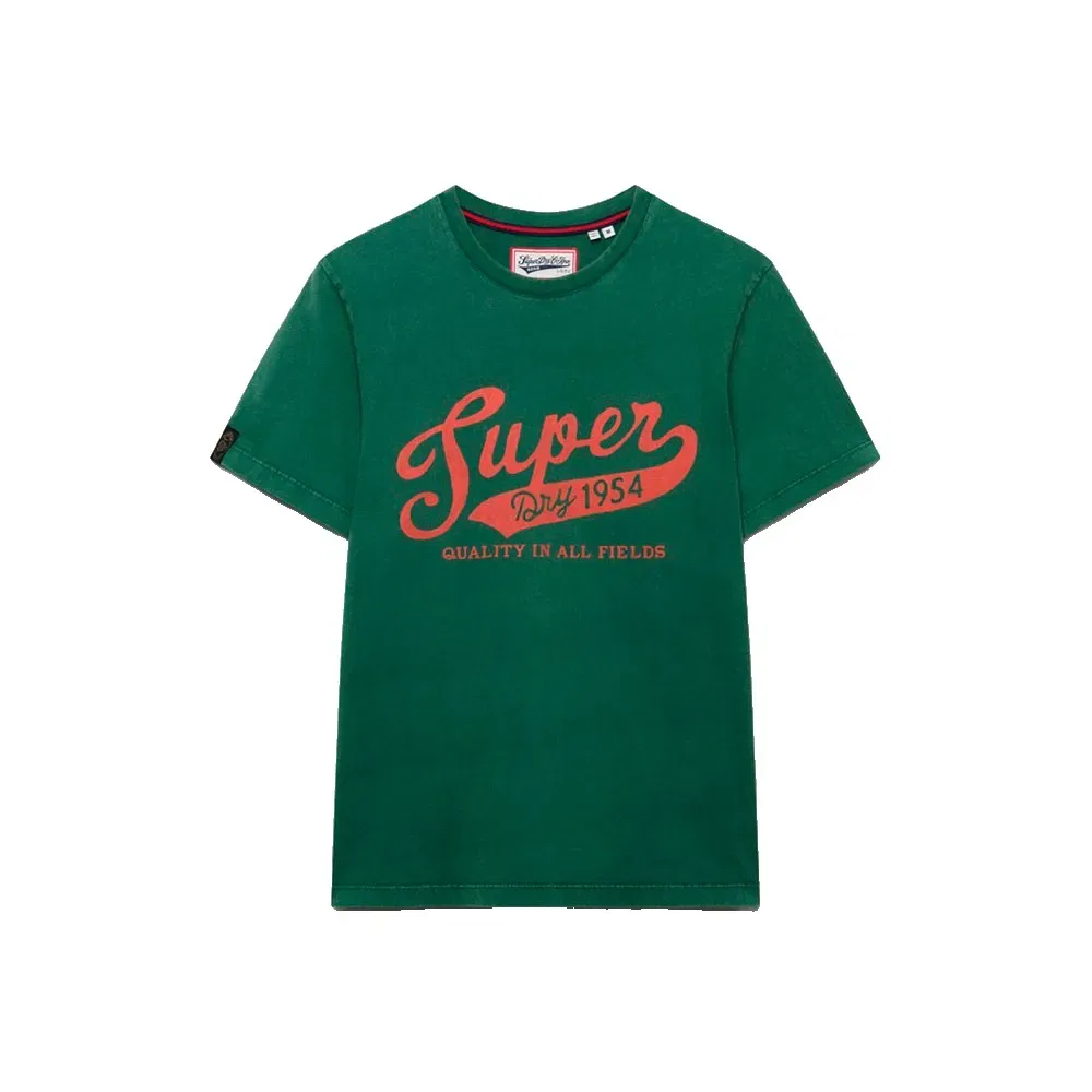 Мужская футболка с принтом Vintage Script Superdry, Green — фото 3