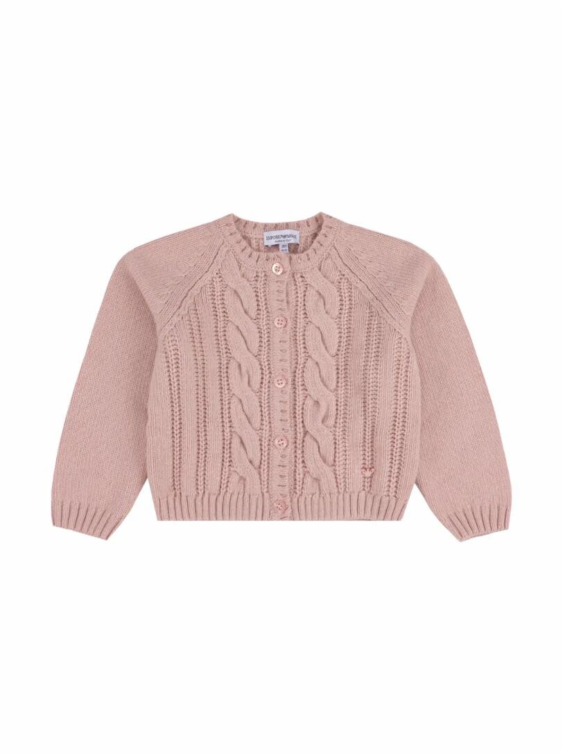 

Вязаный кардиган с логотипом EMPORIO ARMANI