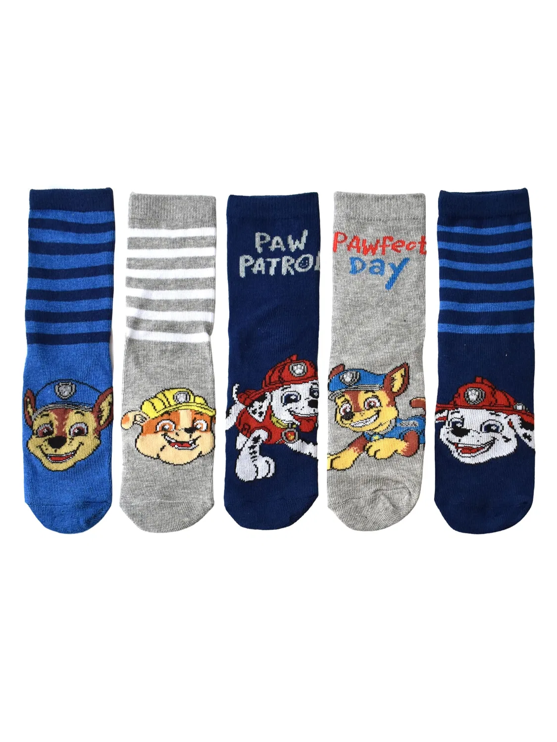 Носки с принтом комплект 5 пар Paw Patrol, многоцветный — фото 2