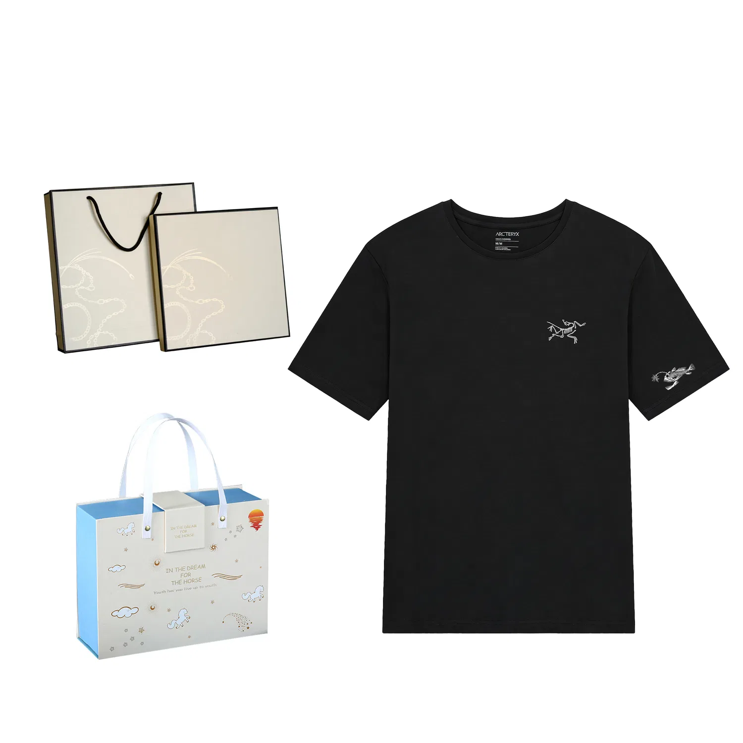Футболка с круглым вырезом Unisex Crew Neck Moderate Arcteryx, Ivory White/White Light — фото 3