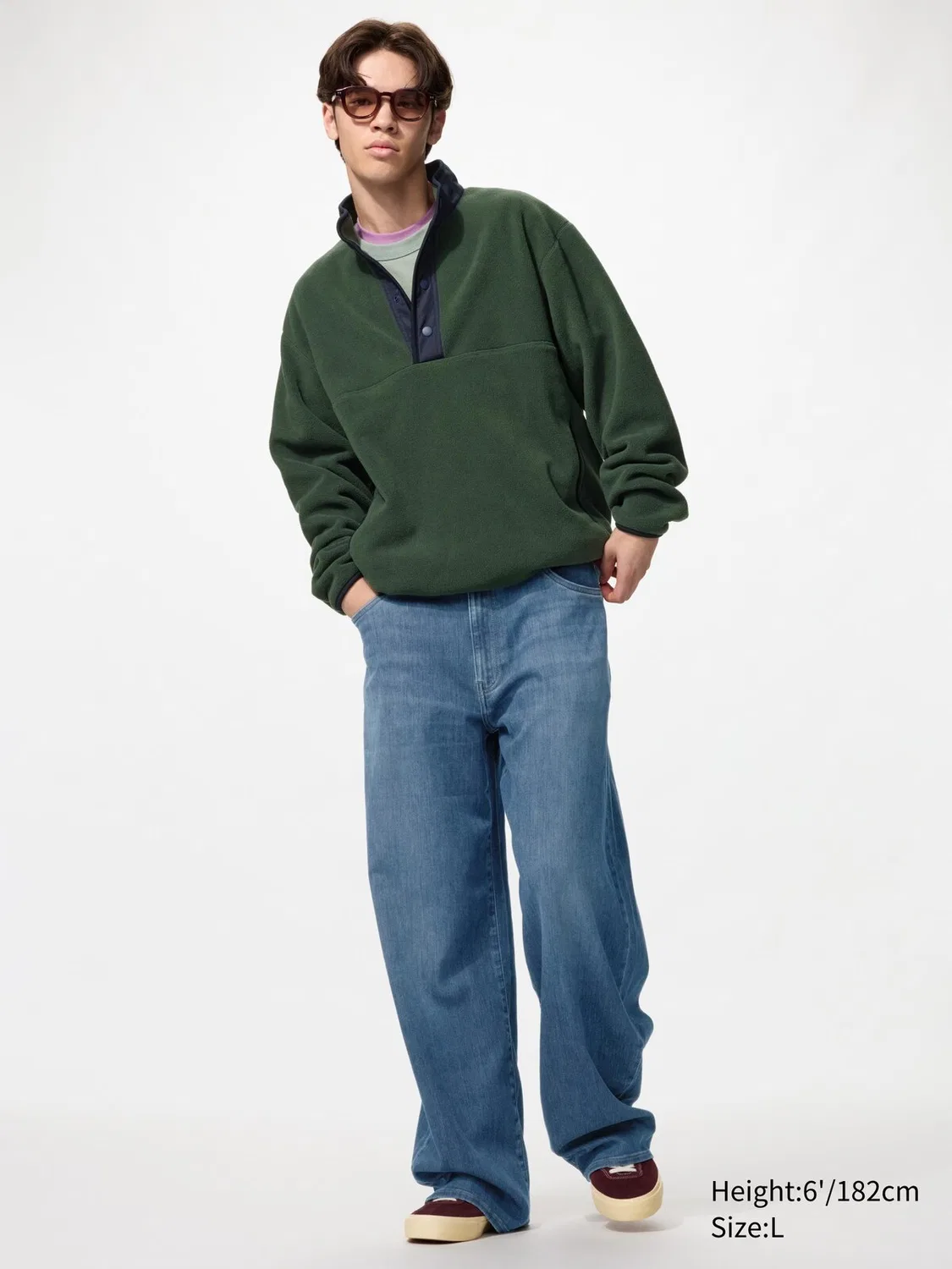 Джинсы Uniqlo Ezy Barrel, повседневные, синий