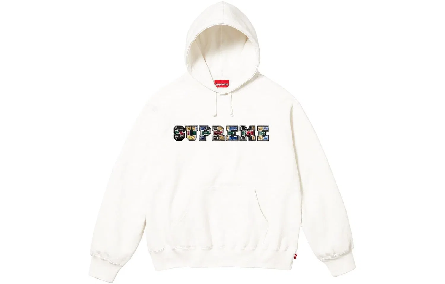 Мужской свитшот с капюшоном и кожаными вставками Collegiate Patchwork Supreme — фото 3