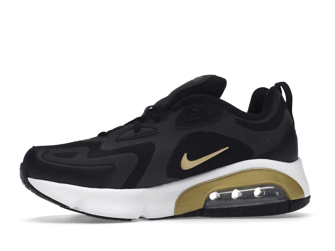 Детские кроссовки Lifestyle Nike Air Max 200 Nike, Black/Anthracite/White/Metallic Gold — фото 3