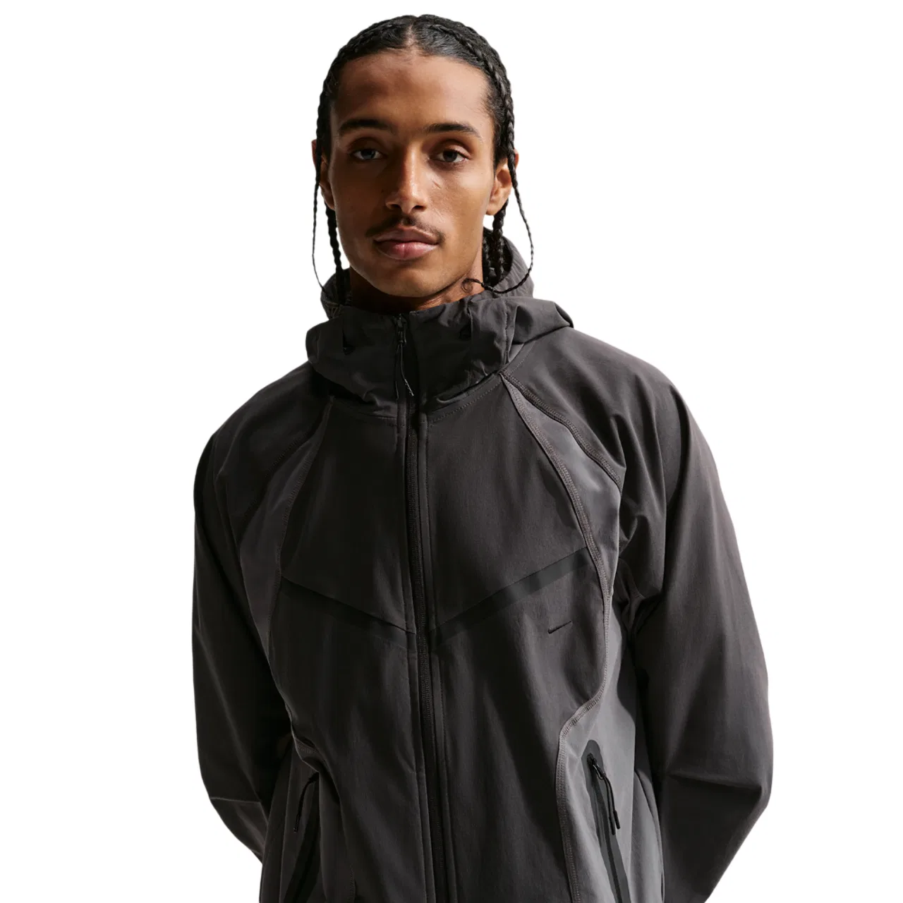 Мужская куртка Nike Tech Drifit Woven Windrunner, цвет Iron Grey/Anthracite/Black