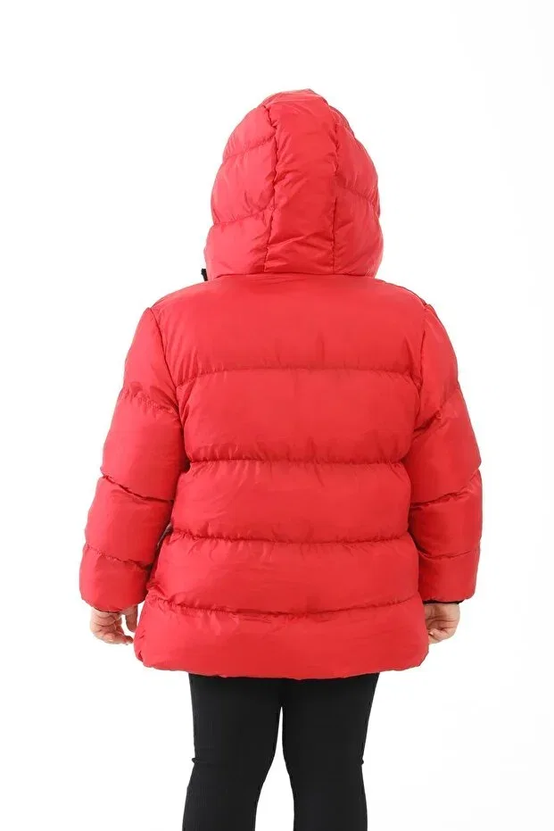 Детское пальто для девочек водонепроницаемое Hooded Montland, Red — фото 4