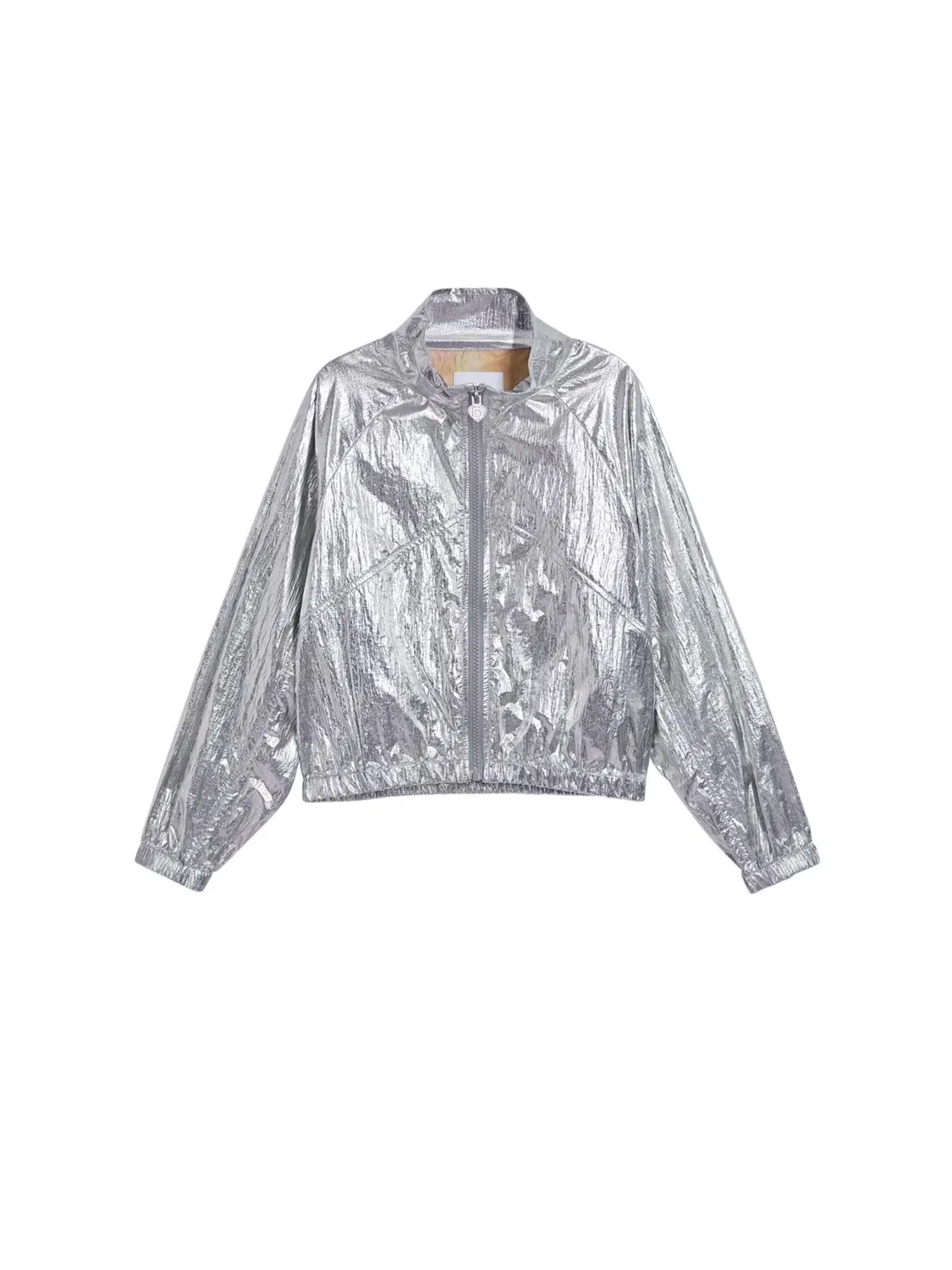 Куртка Desigual межсезонья серебристого цвета